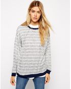 Asos Sweater in Knitted Stripe - Lyst