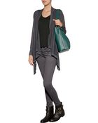DKNY Silk-Cashmere Mesh Waterfall Cardigan - Lyst