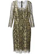 Dolce & Gabbana Floral Lace Dress - Lyst