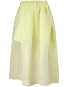 Carven Acid Yellow Organza Jacquard Skirt - Lyst