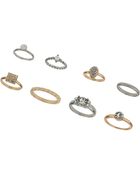 Topshop Sparkle Stone Ring Pack - Lyst
