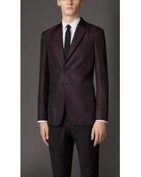 Burberry Modern Fit Patterned Silk Jacket - Lyst