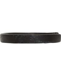 Maison Martin Margiela Black Distressed Leather Cuff Bracelet - Lyst