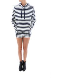 T By Alexander Wang Felpa Blu/Bianco - Lyst