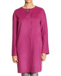 Ermanno Scervino Lana Double Girocollo Bottone Gioiello - Lyst