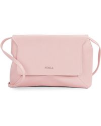 Furla Glam Saffiano Leather Pochette - Lyst