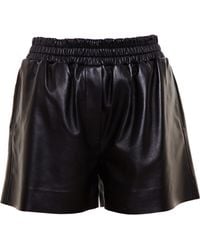 Acne Studios Leather Shorts - Lyst