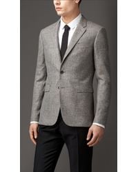 Burberry Slim Fit Silk Blend Jacket - Lyst