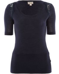 Temperley London Grace Shoulder Lace Scoop Neck Top - Lyst