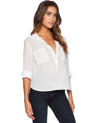 Enza Costa Long Sleeve Baseball Top - Lyst