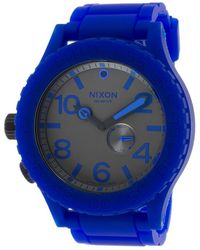 Nixon Men'S Rubber 51-30 Royal Blue Rubber Gunmetal Dial - Lyst