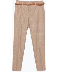 belted trousers zara