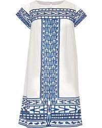 Sea Cut Out Embroidered Cotton Mini Dress - Lyst