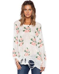 Wildfox Prairie Rose Sweater - Lyst