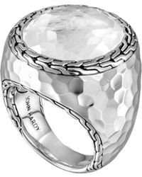 John Hardy Batu Palu Silver Ring With Moon Quartz - Lyst