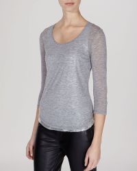 Karen Millen Tee - Metallic Layered - Lyst