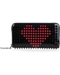 Christian Louboutin Panettone Spikes Leather Wallet - Lyst