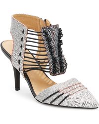 L.a.m.b. Riley Speckled Leather D'Orsay Pumps - Lyst