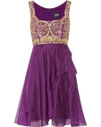 Notte By Marchesa Embellished Tulle And Silk-Chiffon Dress - Lyst