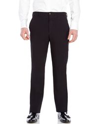 Comme Des Garçons Black Flat Front Dress Pants - Lyst