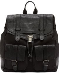 Proenza Schouler Black Canvas And Leather Ps1 Extra Large Backpack - Lyst