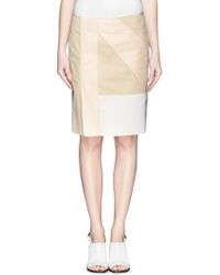 Reed Krakoff Leather Patchwork Skirt - Lyst