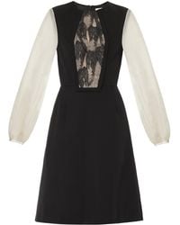 Honor Lace-Panel Bi-Colour Dress - Lyst