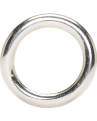 Ann Demeulemeester Silver Rounded Simple Ring - Lyst