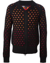Y-3 Black and White Merino Wool Stripe Sleeve Cardigan in Black for Men | Lyst