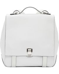 Proenza Schouler White Grained Leather Courier Medium Backpack - Lyst