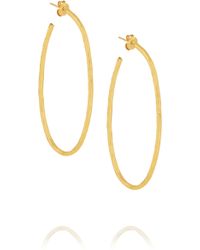 Herve Van Der Straeten Hammered Gold-Plated Earrings - Lyst