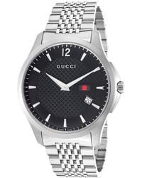 Gucci Men'S G-Timeless Stainless Steel Black Dial - Lyst