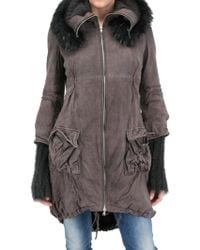 Sonia Villa Murmaski Fur Parka Leather Jacket - Lyst