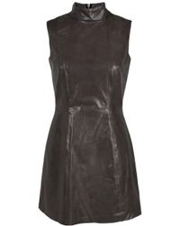 Lublu Leather Mini Dress - Lyst