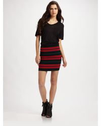 Pleasure Doing Business Striped Stretch Mini Skirt - Lyst