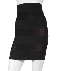 Pleasure Doing Business Lace 7 Band Skirt In Black - Lyst