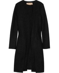 Max Azria Collarless Wool-blend Coat - Lyst