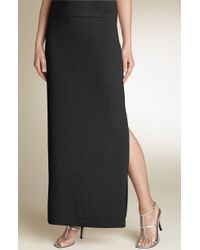 St. John Evening Santana Knit Side Slit Skirt - Lyst
