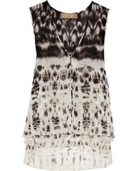 Max Azria Tie-dye Silk-chiffon Tank - Lyst