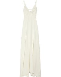 Max Azria Laser-cut Silk-crepe Gown - Lyst