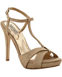 badgley mischka rose gold sandals