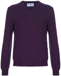 purple fred perry jumper