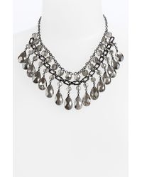 Cara Accessories Glass Stone Statement Necklace - Lyst
