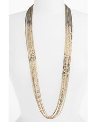 Cara Accessories Long Multistrand Necklace - Lyst