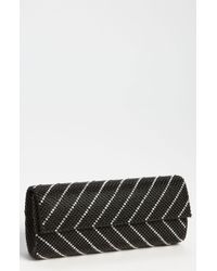 Whiting & Davis Crystal Chevron Flap Clutch - Lyst