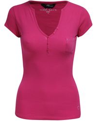 Jane Norman Basic Henley Top - Lyst