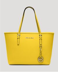 michael kors jet set tote yellow