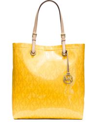 michael kors jet set tote yellow