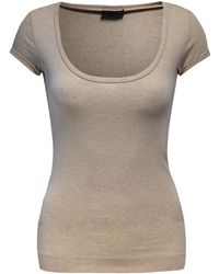 Jane Norman Scoop Neck Top - Lyst