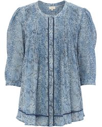 Linea Weekend Ladies Snake Print Pleat Blouse - Lyst